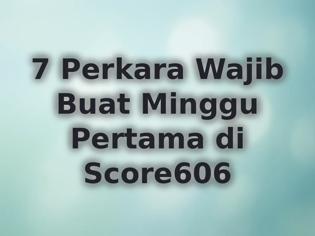 Checklist Pemain Baru